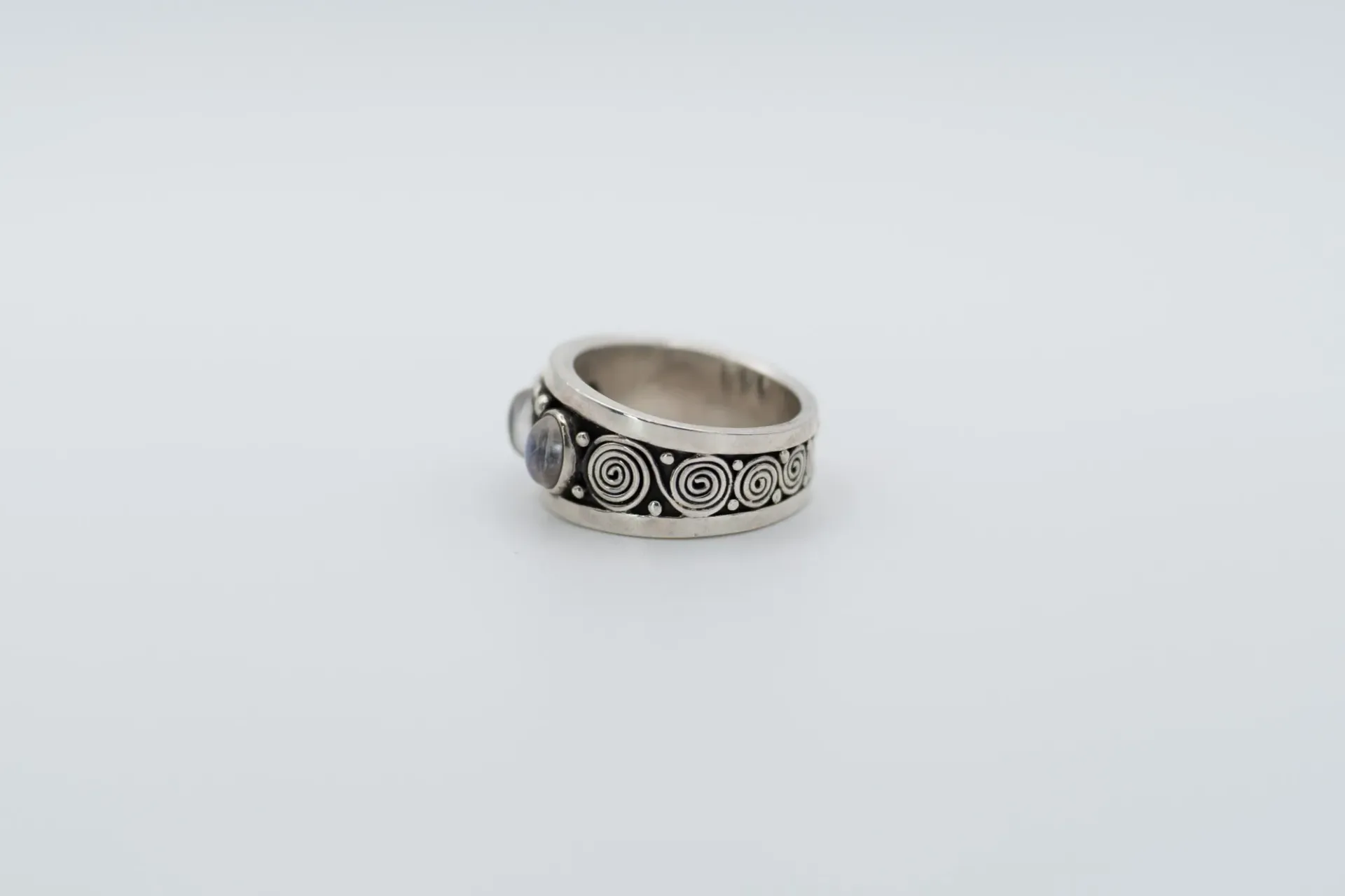 Moonstone Sterling Silver Ring, Handcrafted Jewelry, Boho Vintage Design